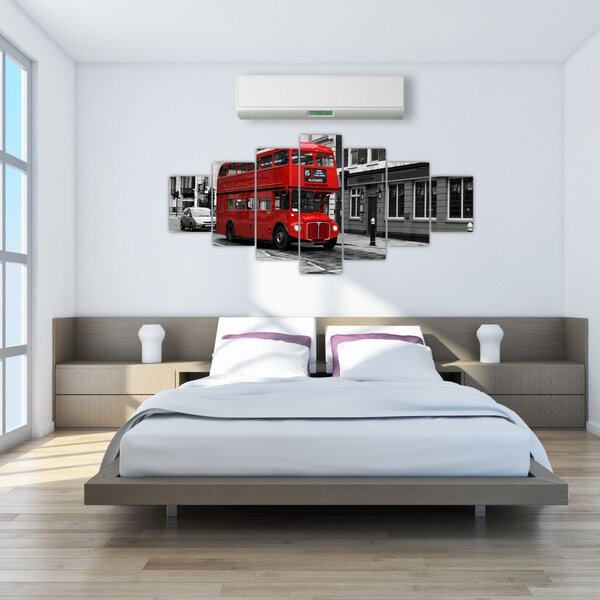 Obraz - Londýn s autobusem (210x100 cm)
