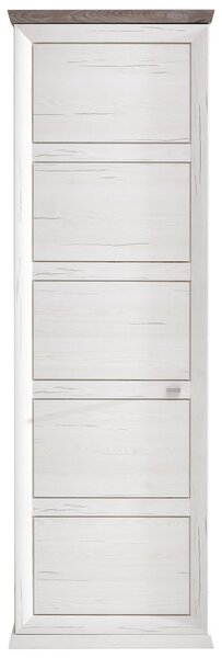 SKŘÍŇ NA ODĚV, šedá, bílá, 64,2/196,5/38,5 cm Hom`in - Skříně na oblečení
