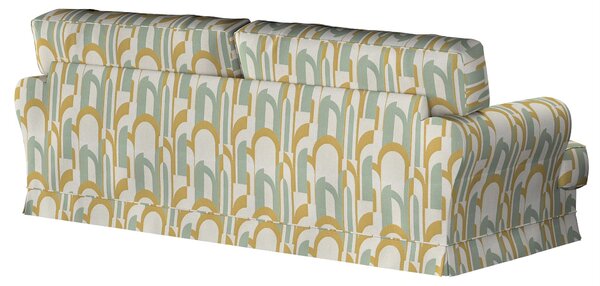 Potah na pohovku IKEA Ekeskog rozkládací barva zelená látka pletený vzor, vzorované