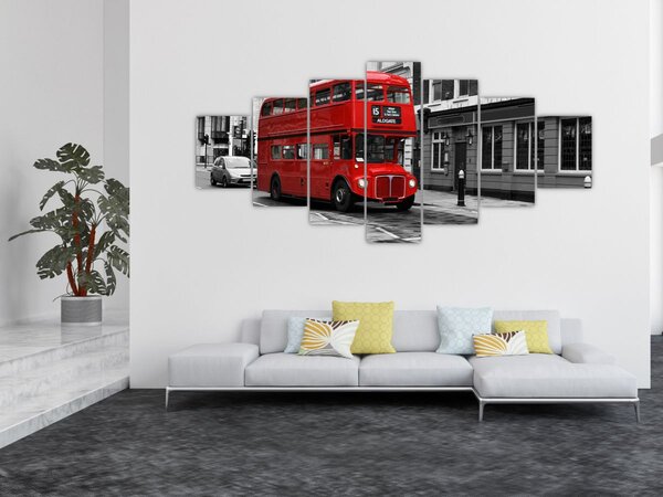 Obraz - Londýn s autobusem (210x100 cm)
