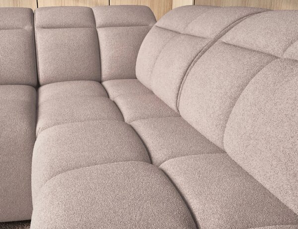 Designová rohová sedačka SAOIRSE - béžová, pravý roh