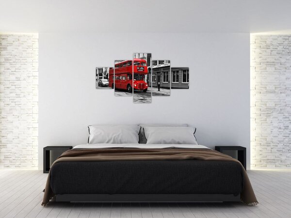 Obraz - Londýn s autobusem (125x70 cm)
