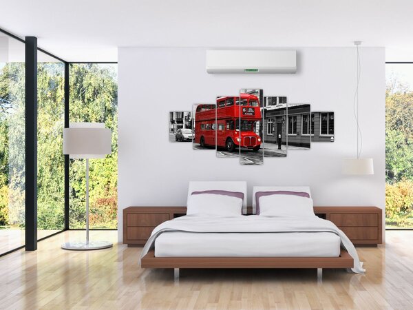 Obraz - Londýn s autobusem (210x100 cm)