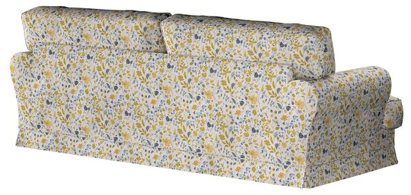 Potah na pohovku IKEA Ekeskog rozkládací barva žlutá látka pletený vzor, vzorované