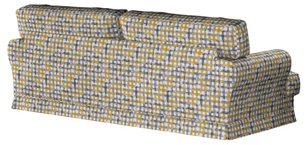 Potah na pohovku IKEA Ekeskog rozkládací barva modrá látka pletený vzor, vzorované