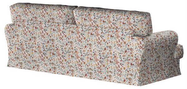 Potah na pohovku IKEA Ekeskog rozkládací barva oranžová látka pletený vzor, vzorované