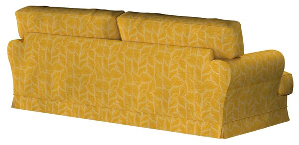Potah na pohovku IKEA Ekeskog rozkládací barva žlutá látka pletený vzor, vzorované