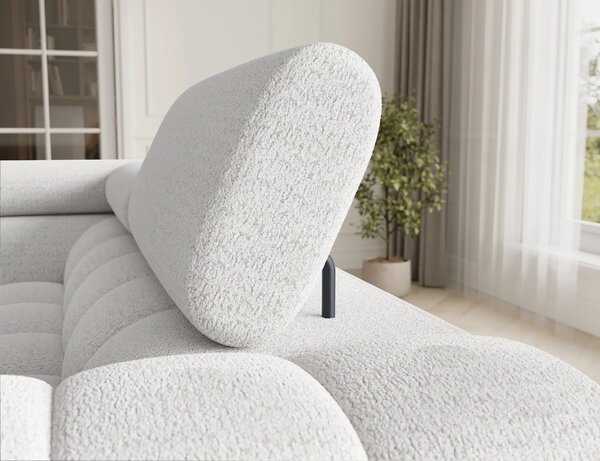 Designová sedací souprava do U KALANI - bílá, levé provedení