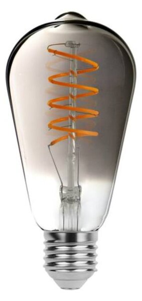 LED žárovka filament 1359 E27, 5W, teplá bílá, kouřové sklo