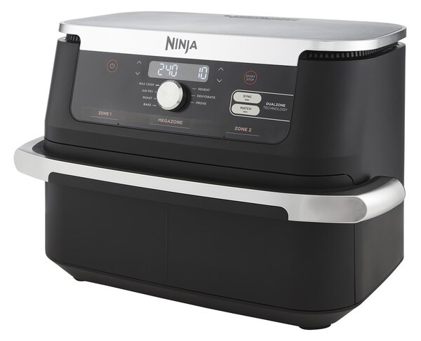 Ninja AF500EU fritovací hrnec Dvojitý 10,4 l Samostatné 2470 W Horkovzdušná fritéza Černá, Nerezová ocel