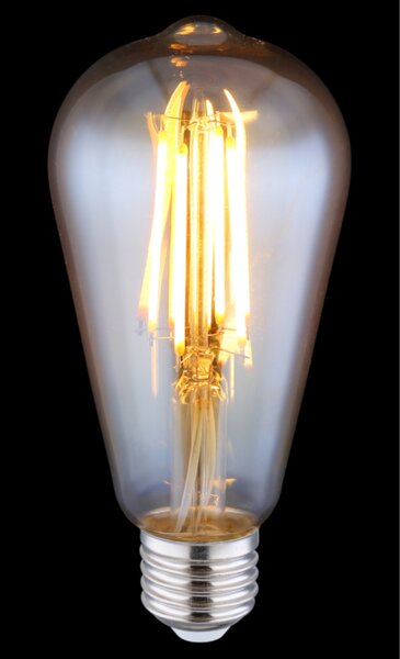 LED žárovka filament 11399A E27, 7W, teplá bílá, jantarová