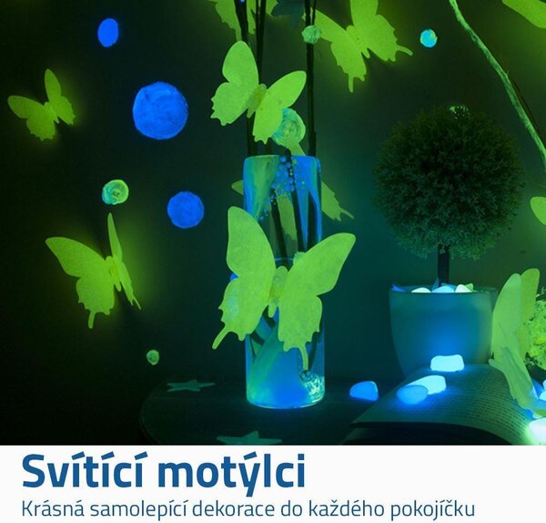 Svítící motýlci 4 ks