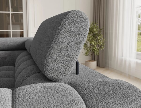 Designová sedací souprava do U KALANI - světle šedá, levé provedení
