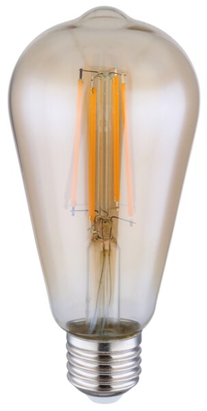 LED žárovka filament 11399A E27, 7W, teplá bílá, jantarová