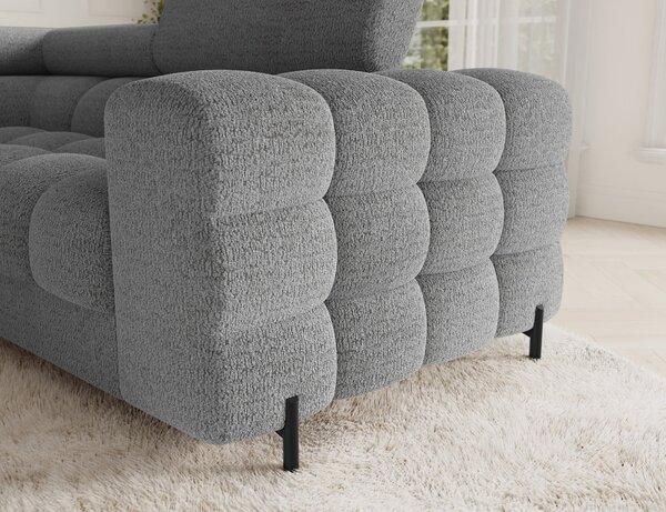 Designová sedací souprava do U KALANI - světle šedá, levé provedení