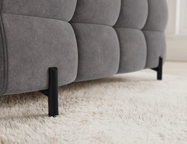Designová sedací souprava do U KALANI - šedá, levé provedení