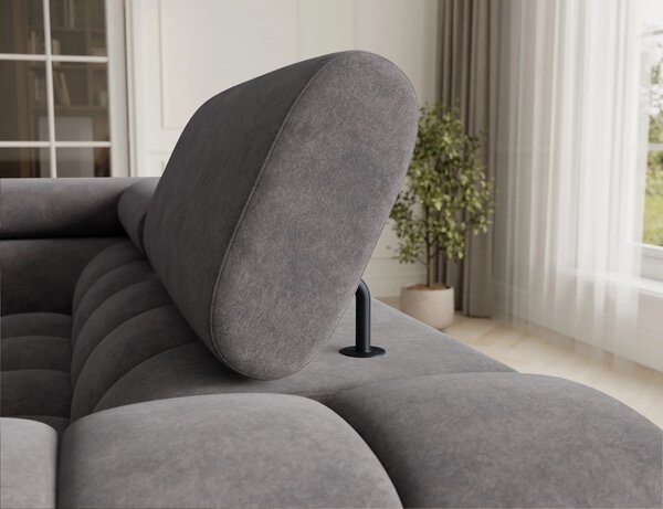 Designová sedací souprava do U KALANI - šedá, levé provedení
