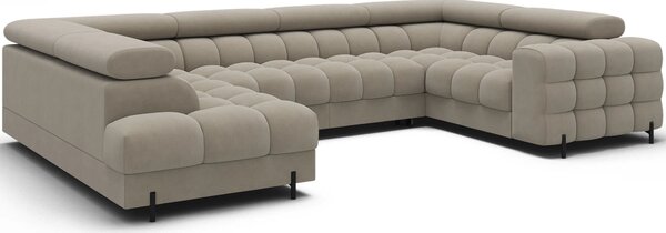 Designová sedací souprava do U KALANI - béžová, levé provedení