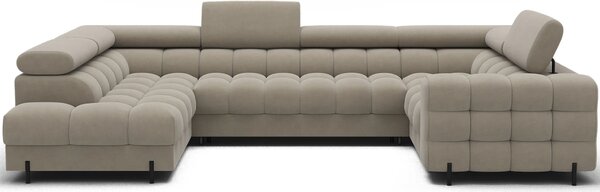 Designová sedací souprava do U KALANI - béžová, levé provedení