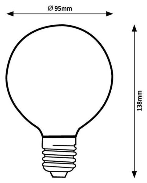 LED žárovka filament 79152 E27, 4W, teplá bílá, jantarová