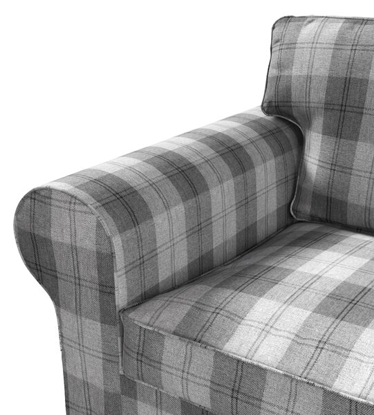 Potah na pohovku IKEA Ektorp 2-místná rozkládací NOVÝ MODEL 2012 barva šedá látka pletený vzor, vzorované