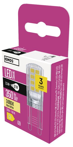 LED žárovka ZQ9535 G9, 2,5W, teplá bílá