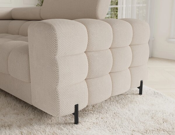 Designová sedací souprava do U KALANI - světle béžová, levé provedení