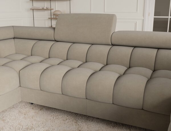 Designová sedací souprava do U KALANI - béžová, levé provedení