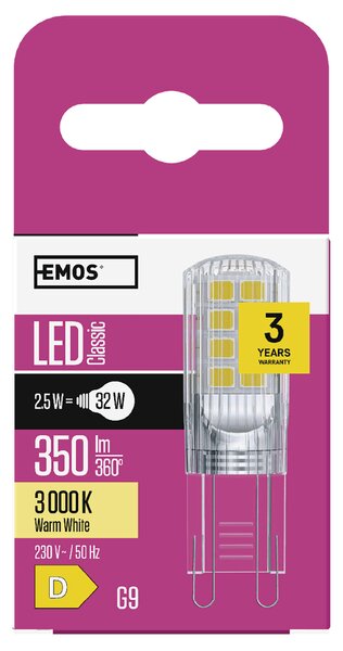 LED žárovka ZQ9535 G9, 2,5W, teplá bílá