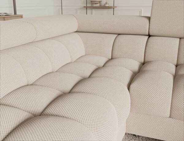Designová sedací souprava do U KALANI - světle béžová, levé provedení