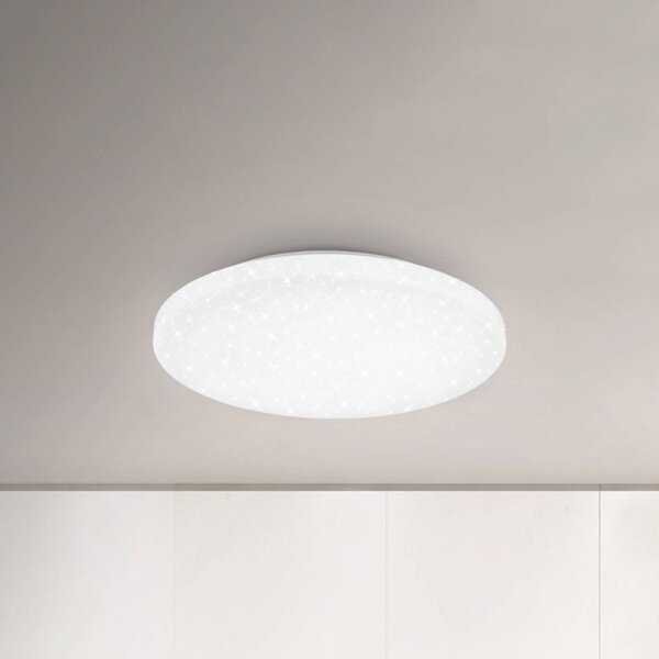 Briloner LED stropní svítidlo Case IP44 starry sky 840 Ø 40cm, Bílá / opál, Koupelna, Plast, Moderní