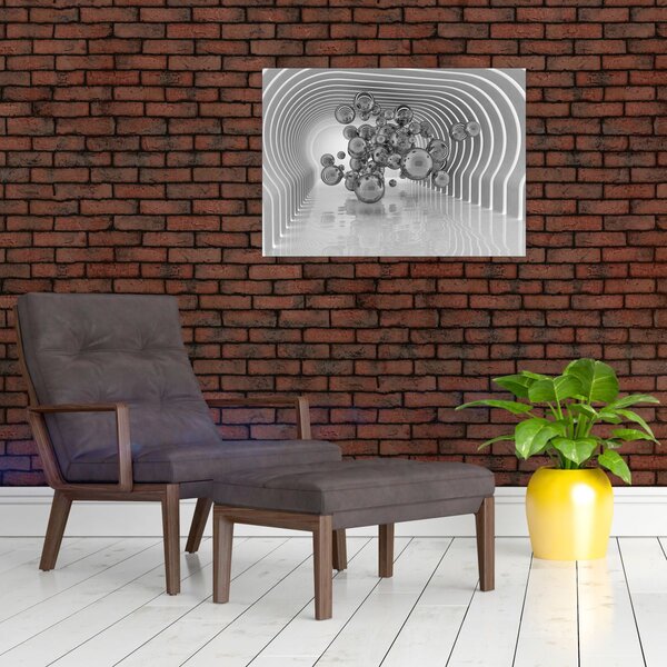 Obraz - Černobílé bubliny (70x50 cm)