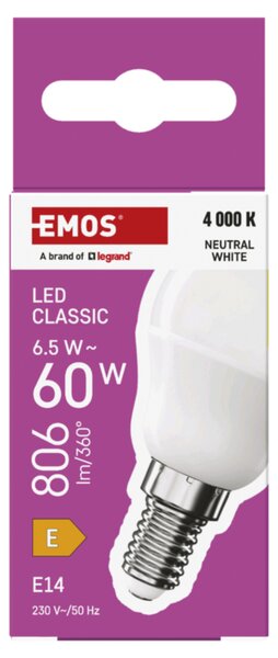 LED žárovka ZQ1E43 E14, 6,5W, neutrální bílá