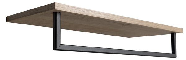 Sapho Sapho, SKA polička na ručníky s hrazdou 600x250mm, dub/černá mat, SKA385B