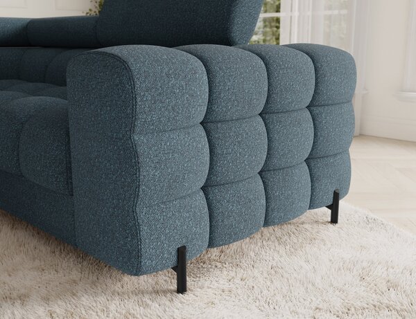Designová sedací souprava do U KALANI - modrá, levé provedení