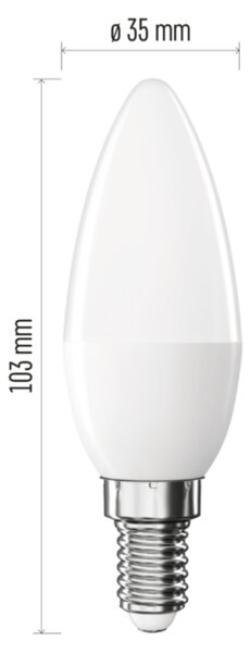 LED žárovka ZQ3E24 E14, 4,2W, studená bílá
