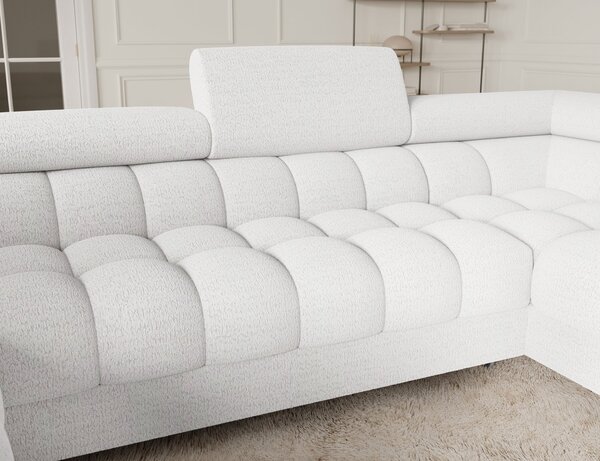 Designová sedací souprava do U KALANI - bílá, pravé provedení