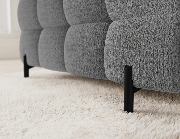 Designová sedací souprava do U KALANI - světle šedá, pravé provedení