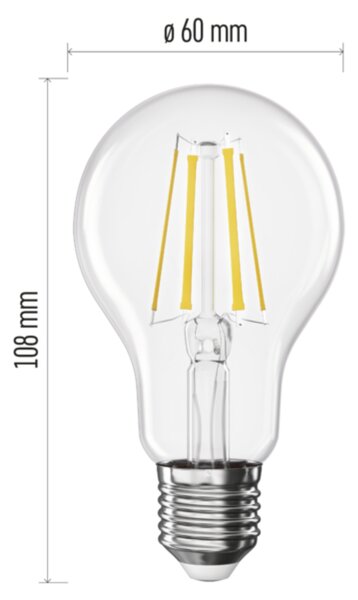 LED žárovka ZF5D42 E27, 5,9W, teplá bílá