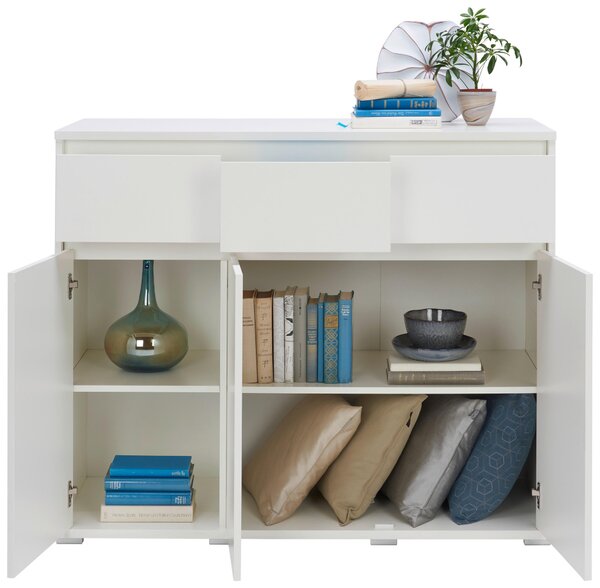KOMODA, bílá, 120/103/48 cm Carryhome - Široké komody