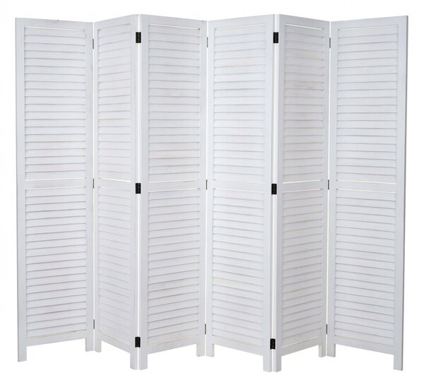 Paraván Shabby vintage C30 - 170 x 243 cm - Bílá
