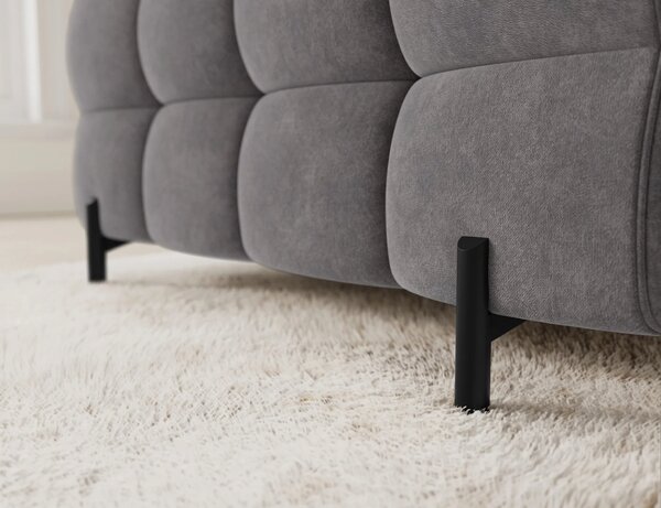 Designová sedací souprava do U KALANI - šedá, pravé provedení
