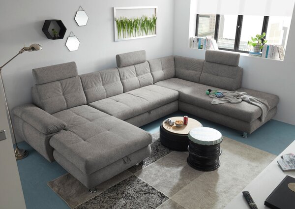 SEDACÍ SOUPRAVA, textil, barvy stříbra MID.YOU - Sedací soupravy, Online Only