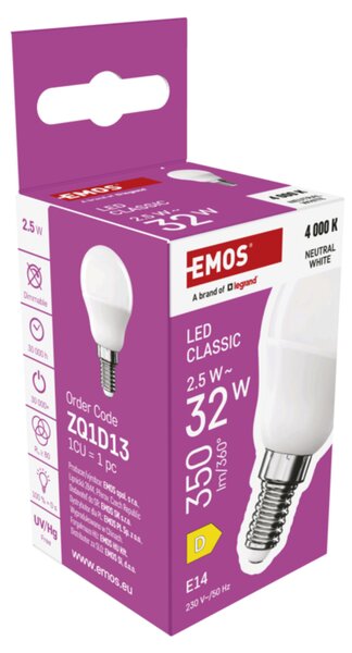 LED žárovka ZQ1D13 E14, 2,5W, neutrální bílá