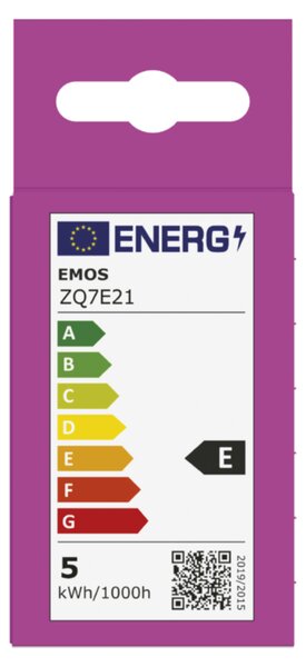 LED žárovka ZQ7E21 E14, 4,2W, teplá bílá