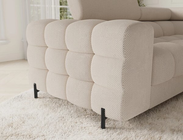 Designová sedací souprava do U KALANI - světle béžová, pravé provedení