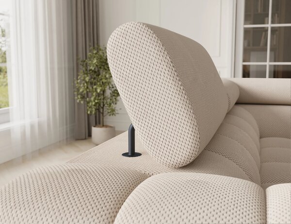Designová sedací souprava do U KALANI - světle béžová, pravé provedení