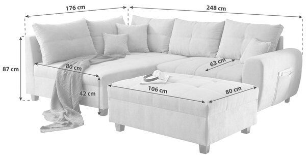 ROHOVÁ SEDAČKA, textil, kompozitní dřevo, žlutá MID.YOU - Sedací soupravy, Online Only