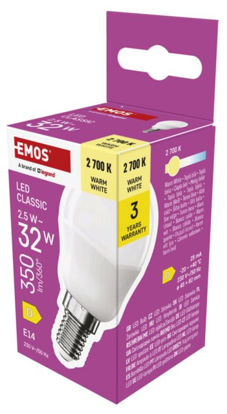 LED žárovka ZQ1D11 E14, 2,5W, teplá bílá