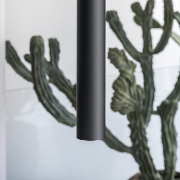 Ideal Lux - LED Lustr na lanku LOOK 1xGU10/7W/230V CRI 90 pr. 6 cm černá